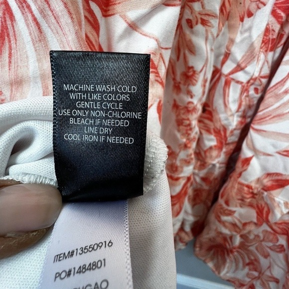 Torrid Peach Orange Floral Smocked Sundress Size 3 22/24 3X Midi Dress - Picture 12 of 13